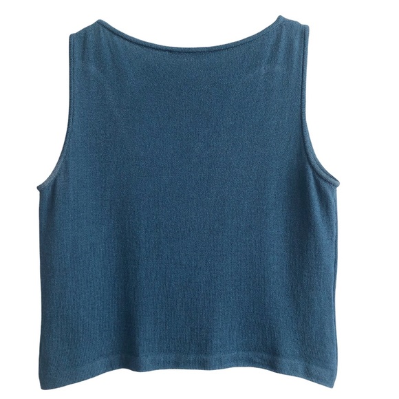 St. John Steel Blue Tank L EUC - Picture 4 of 6